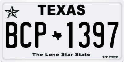 TX license plate BCP1397