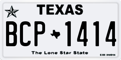 TX license plate BCP1414
