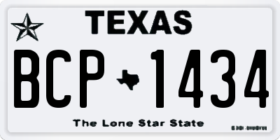 TX license plate BCP1434