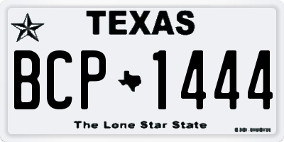 TX license plate BCP1444