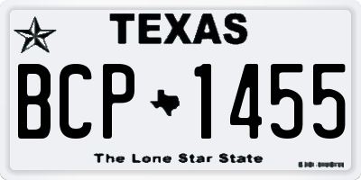 TX license plate BCP1455