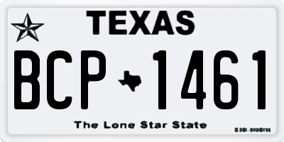 TX license plate BCP1461