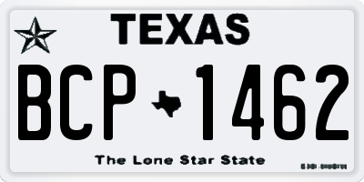 TX license plate BCP1462