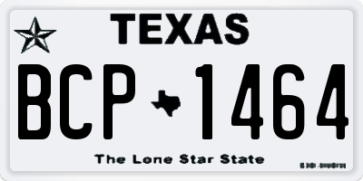 TX license plate BCP1464
