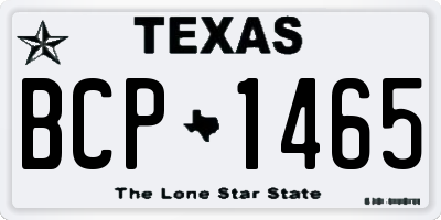 TX license plate BCP1465
