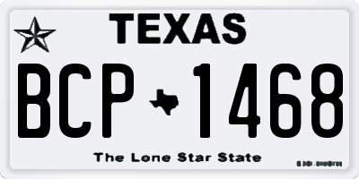 TX license plate BCP1468