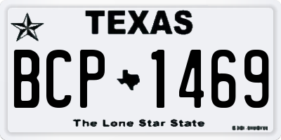 TX license plate BCP1469