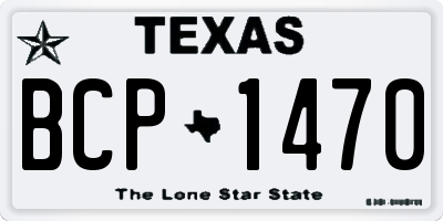 TX license plate BCP1470