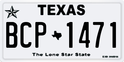 TX license plate BCP1471