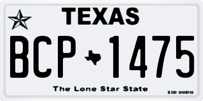 TX license plate BCP1475