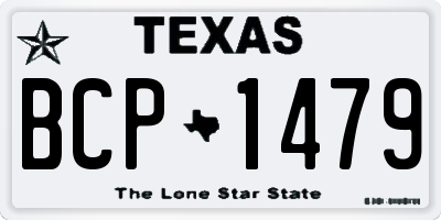 TX license plate BCP1479