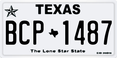 TX license plate BCP1487
