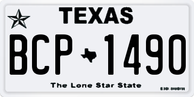 TX license plate BCP1490