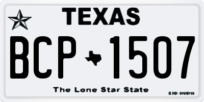 TX license plate BCP1507
