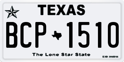 TX license plate BCP1510