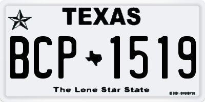 TX license plate BCP1519