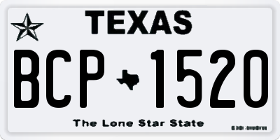 TX license plate BCP1520