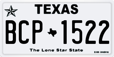 TX license plate BCP1522