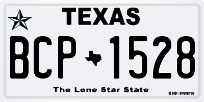 TX license plate BCP1528
