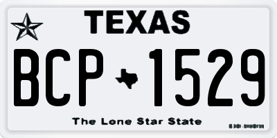 TX license plate BCP1529