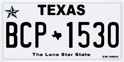 TX license plate BCP1530