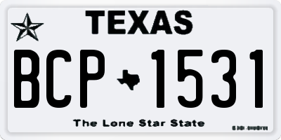 TX license plate BCP1531