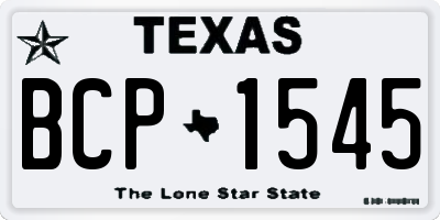 TX license plate BCP1545
