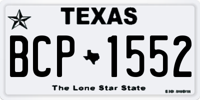 TX license plate BCP1552