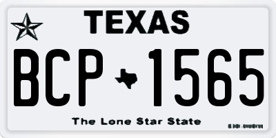 TX license plate BCP1565