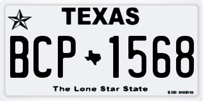 TX license plate BCP1568