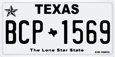 TX license plate BCP1569