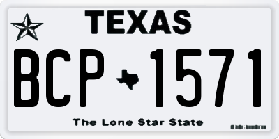 TX license plate BCP1571
