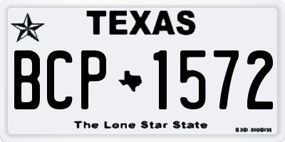 TX license plate BCP1572