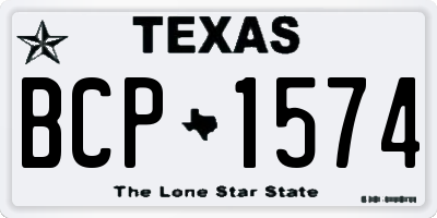 TX license plate BCP1574