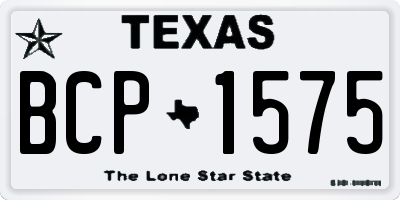 TX license plate BCP1575