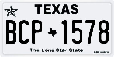 TX license plate BCP1578