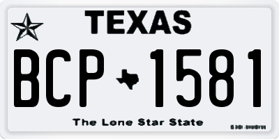 TX license plate BCP1581