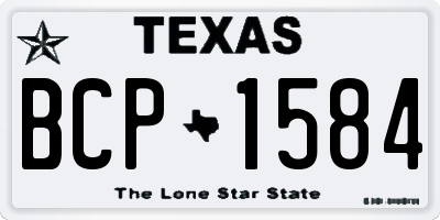 TX license plate BCP1584