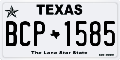 TX license plate BCP1585
