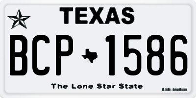 TX license plate BCP1586