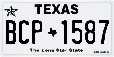 TX license plate BCP1587