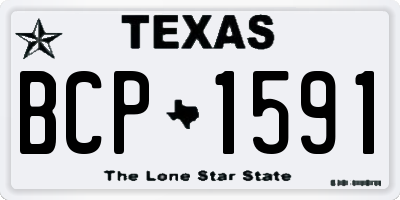 TX license plate BCP1591