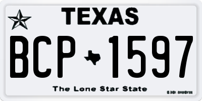 TX license plate BCP1597