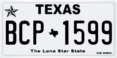 TX license plate BCP1599