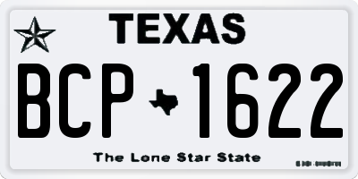 TX license plate BCP1622