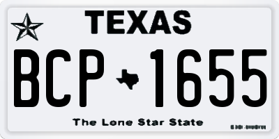 TX license plate BCP1655