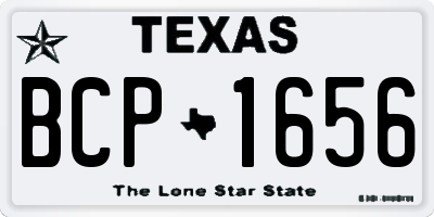 TX license plate BCP1656