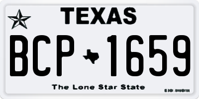 TX license plate BCP1659