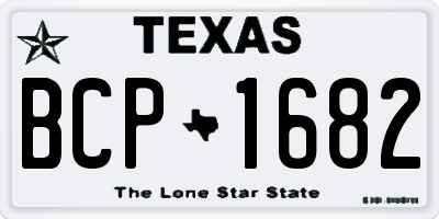 TX license plate BCP1682