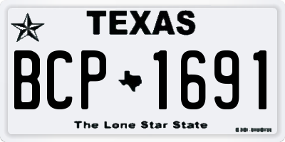 TX license plate BCP1691
